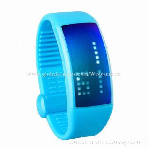 LED Smart Watch with Touch Sensor on Screen Silicone Band with Eco-friendly